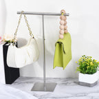uxcell Necklace Display Stand Adjustable Height Jewelry Rack T Bar Tabletop Purse Holder for Home Boutique Store - Silver