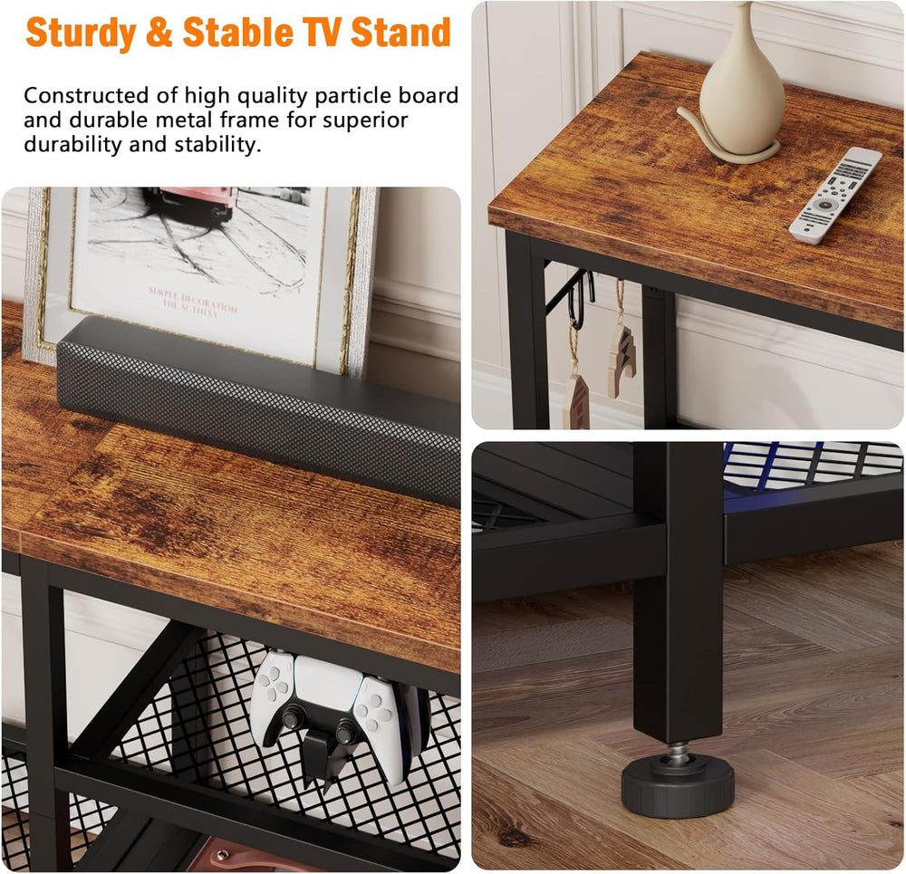 Furologee TV Stand for TVs up to 55 Inch, Entertainment Center with Open Stor...