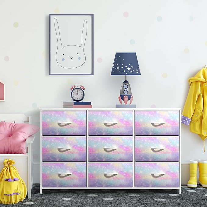 Sorbus Kids Dresser with 9 Drawers - Storage Unit Organizer Chest for Clothes - Bedroom, Kids Room, Nursery, & Closet