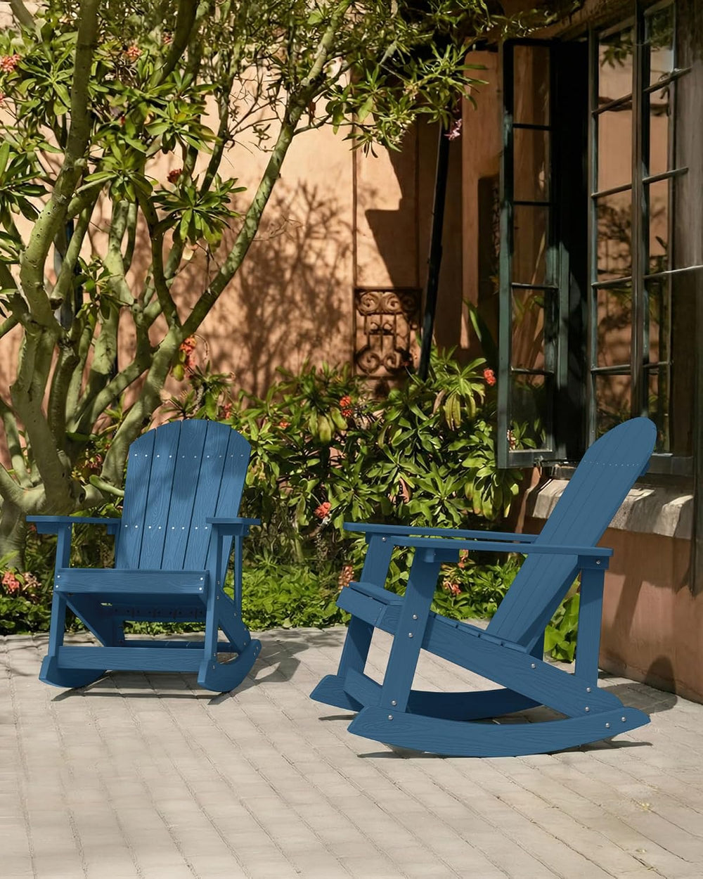 YEFU Outdoor Rocking Chair Set of 2,Adirondack Rocking Chair,Patio Rocker Cha...