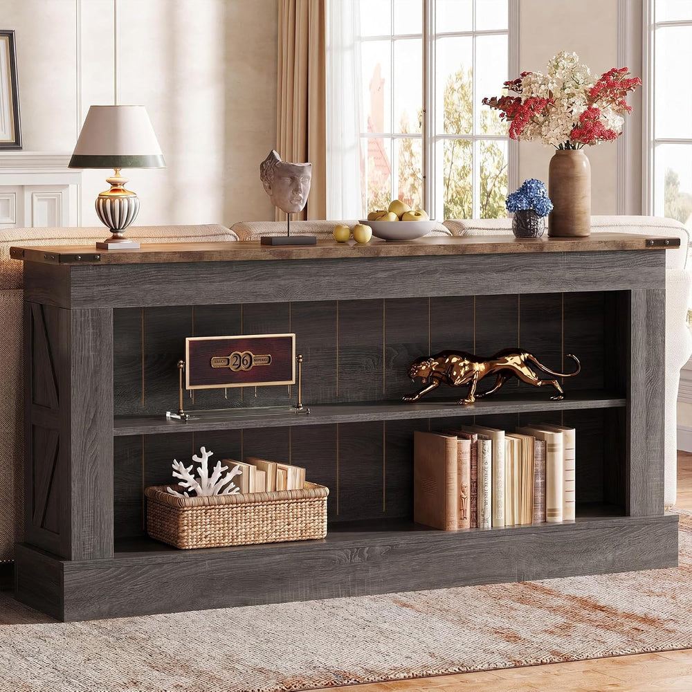 Tribesigns 63" Console Table, 3-Tier Entryway Table with Storage Shelves...