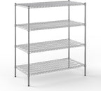 24" Deep x 48" Wide x 54" Height Wire Shelving Kit | 4-Tier | NSF Commercial Storage Rack Unit