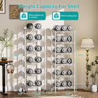 SINGAYE 6 Shelves Storage Shelf Wire Closet Bathroom Organizers Metal Pantry Kitchen Small Garage Shelving Unit Laundry Room Organization Home Narrow Rack Net Basket with Wheels White
