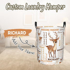 Custom Name Laundry Hamper, Personalized Laundry Baskets with Name for Boys Girls Women Men, Customized Collapsible Dirty Clothes Hamper Easy Storage Gifts for Bedroom Bathroom Living Room
