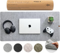 Nordik Large Felt Desk Mat - Marle - 35 x 17 inch - Full Desk Keyboard Mat - Keyboard and Mouse Pad - Large Desktop Felt Pad