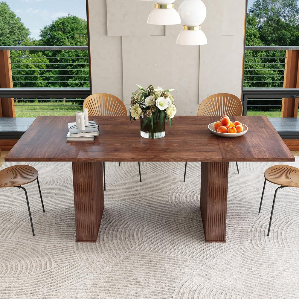 weselon 78 Inch Dining Table for 6 8 10, Modern Farmhouse Rectangular Kitchen...