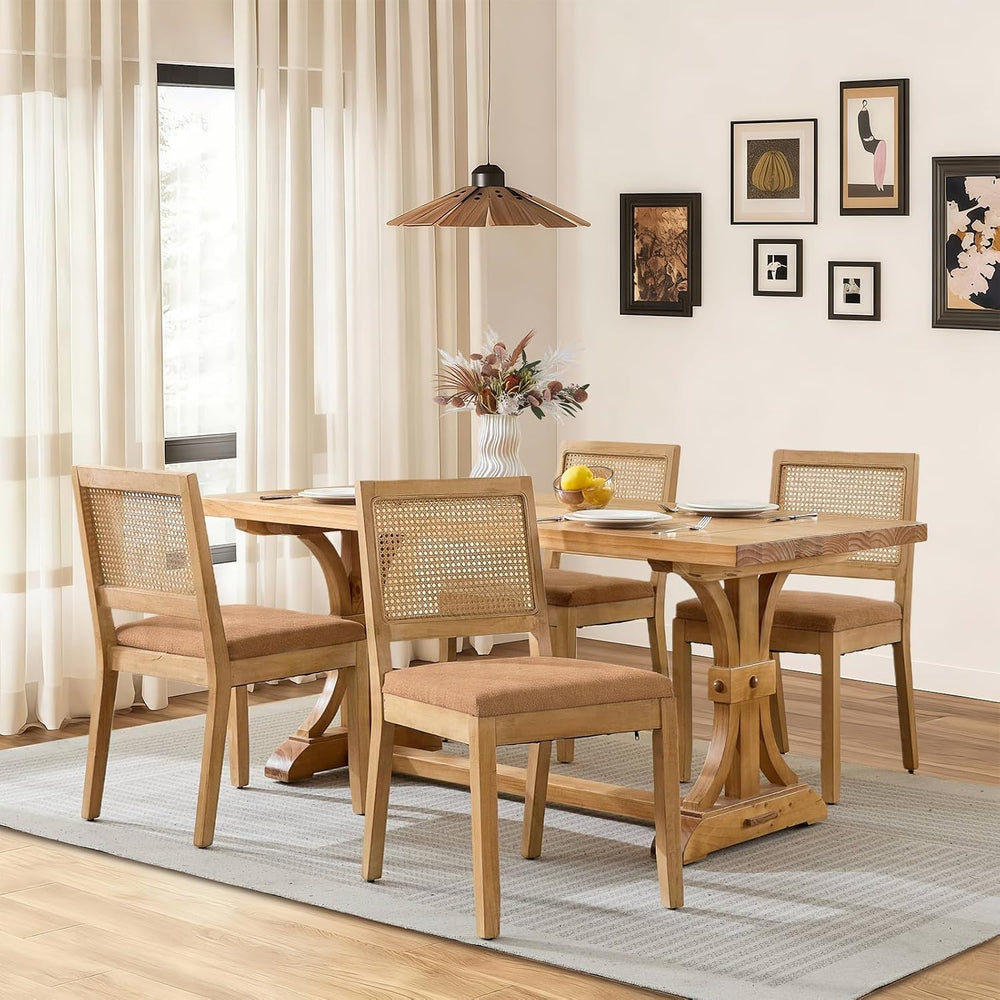 SoarFlash Kitchen French Dining Chairs Set of 4, Vintage Dining Chairs with R...