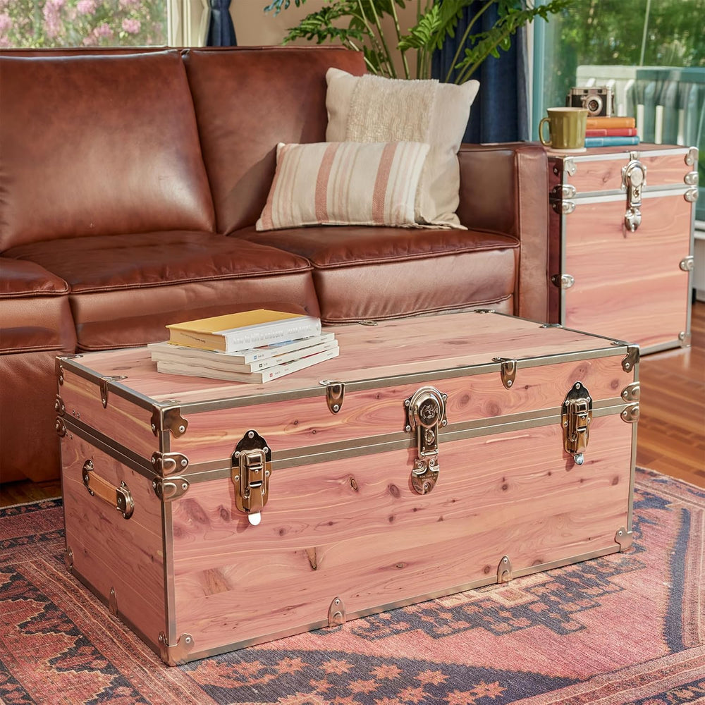 Rhino Knotty Cedar Large Chest, Coffee Table Storage Trunk, Bench | 32"L...