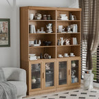 49" Wooden Book Shelf, 2 Shelf Bookcase, Modern Bookshelf with Adjustable Shelf for Home Office, Study Room, Oak