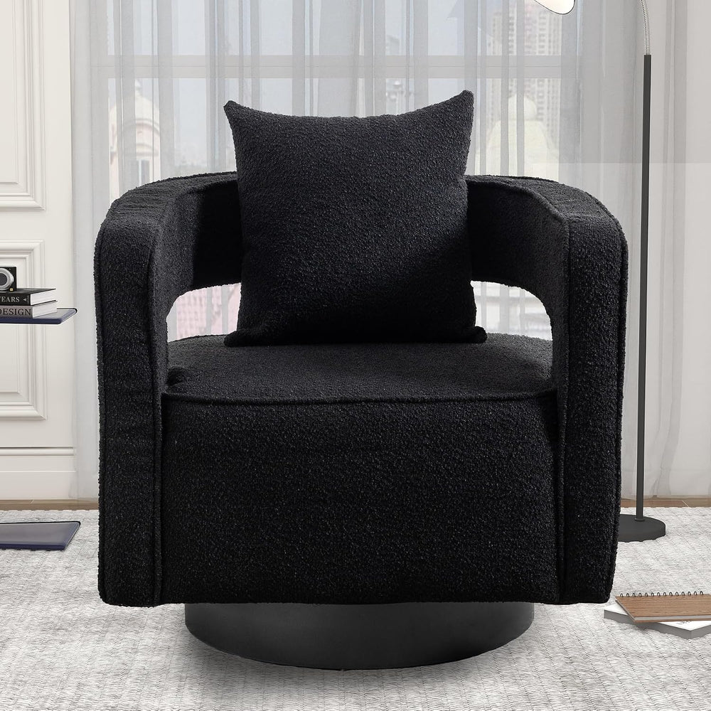 Swivel Accent Chair, Modern Swivel Barrel Chair for Living Room, 360 Degree C...
