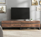 WAMPAT Modern TV Stand for TVs Up to 75 Inch, 2-in-1 Entertainment Center Media Console with Storage Cabinets, TV Console for Living Room, Brown
