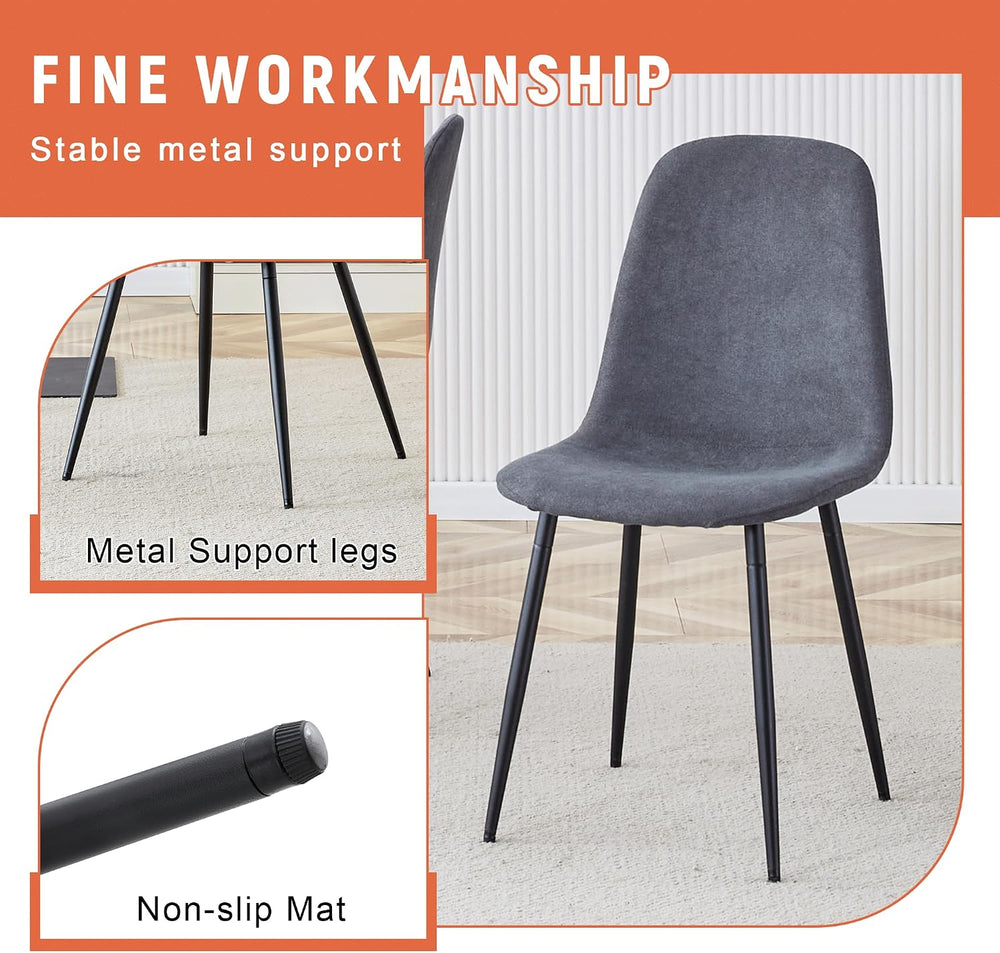 Circle Dining Table Set for 4, Dinette Table Set for 4, 42 Inch Storage Table...