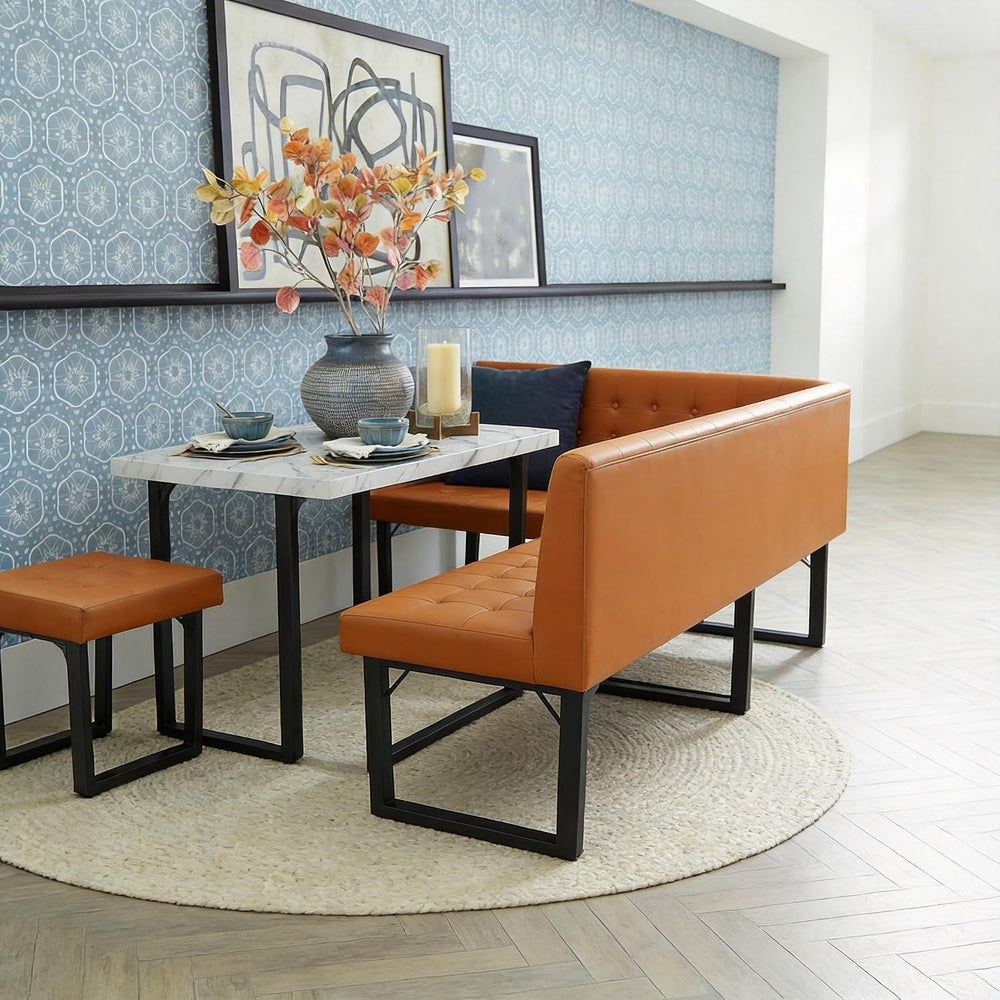 Yechen 72" Corner Breakfast Nook Table Set with Storage Bench, L-Shaped ...