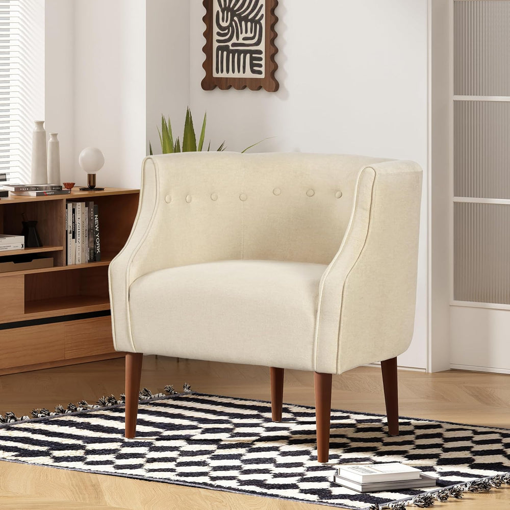 Christopher Knight Home Brandi Mid-Century Modern Fabric Upholstered Accent C...
