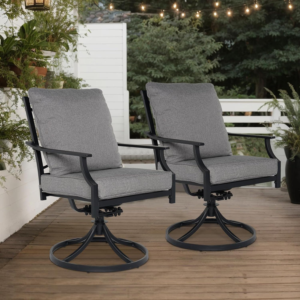 Grand patio Swivel Rocker Patio Dining Chairs Set of 2, Outdoor Chairs