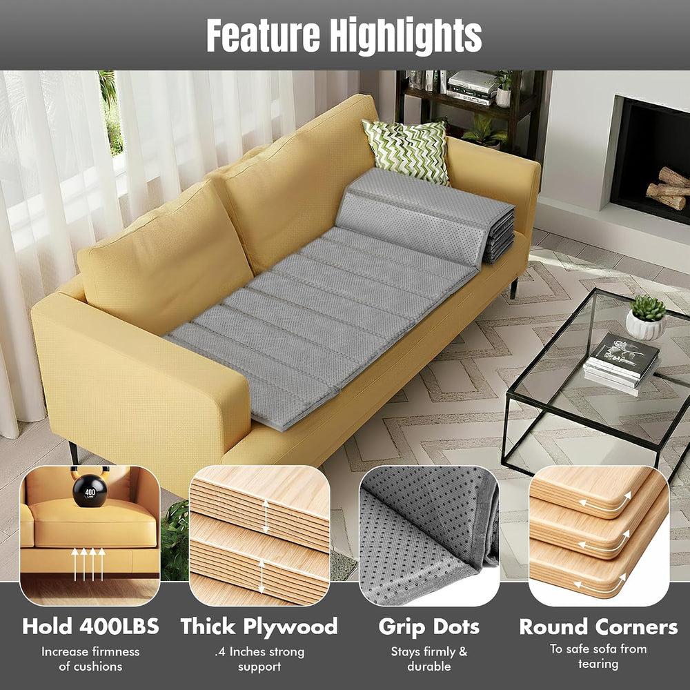 Heavy Duty Couch Cushion Support Board for Sagging Sofas, Foldable Plywood Un...