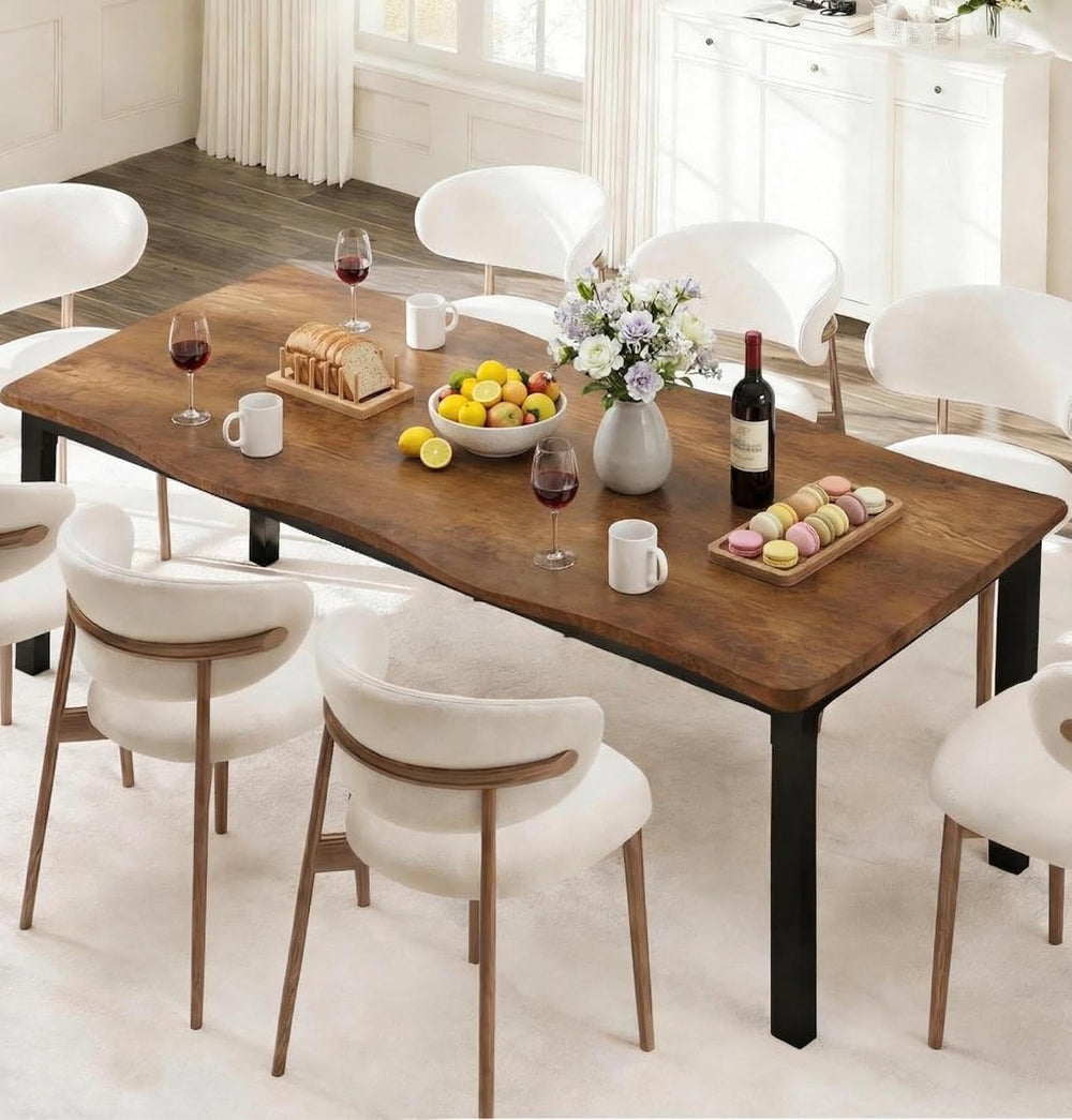 Garvee Dining Room Table for 6-8 People, 79”Dining Table, Rectangular Kitchen...