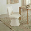 Swivel Dining Chairs Set of 1, Modern Upholstered Dining Chair Mid Century Kitchen Chairs with High Back, 360 Degree Rotating Vanity Chair for Dining Room, Bedroom, Farmhouse, Beige