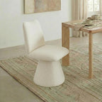 Swivel Dining Chairs Set of 1, Modern Upholstered Dining Chair Mid Century Kitchen Chairs with High Back, 360 Degree Rotating Vanity Chair for Dining Room, Bedroom, Farmhouse, Beige