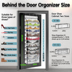 Over The Door Shoe Organizer with 12 Large Breathable Pockets - Durable Hanging Storage for the Entire Family's Shoes - White