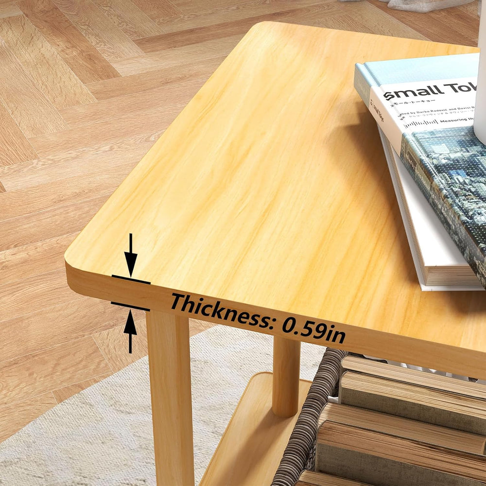 Funecy 2-Tier End Table, Sofa Side Table with Storage, Narrow Side Table, Bed...