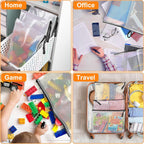 24 Pack A4 Mesh zipper pouch bags, Storage Bags, File Bags for Classroom Organization, Zipper Pouches of office supplies, Puzzles, Board Game Storage（Black）