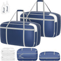 DIMJ Compression Moving Bags - Extra Large Heavy Duty Comforter Storage Bag with Window, Packing Totes with Strong Handles & Zipper, Space Saving Box Containers for Blanket, Clothes, Bedding, 2 Pack