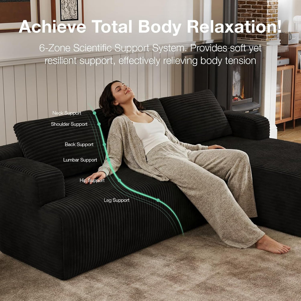 Novilla L-Shape Sectional Couches for Living Room with Smarts Coil® Support, ...