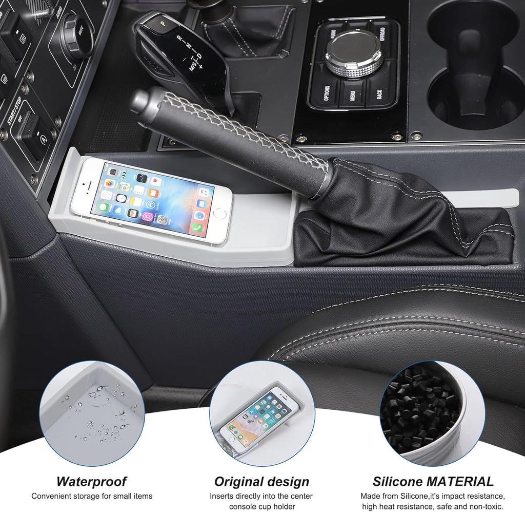 Center Console Organizer Compatible with INEOS Grenadier 2020-2024, Center Console Hand Brake Storage Box Armrest Organizer Insert Tray Accessories (Gray)