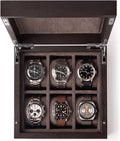TAWBURY Wooden Watch Box for Men – 6 Watch Box Wood | Wooden Mens Watch Box Rustic | 6 Watch Case for Women & Men | Watch Collection Box for Men | Wrist Watch Storage Case for Men Wood