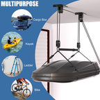 Cargo Box Pulley System for Garage Storage, Heavy-Duty Kayak/Canoes/Bikes/Ladders Ceiling Hoist, Hold Up to 150 lbs Capacity, Fit 10-18 Foot Ceilings, Black