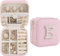 Birthday Gifts for Her, Initial Jewelry Box, Small Travel Jewelry Organizer, Graduation & Bridesmaid Gifts