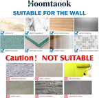 Hoomtaook 2-Tier Corner Shower Shelf No Drilling Bathroom Shelves Shower Caddies Adhesive Bath Corner Shelf Wall Mounted Bathroom Shower Caddy Organizer - Dark Grey
