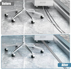 Floor Cord Covers for Wires 12FT Cable Hider Wire Cover Self Adhesive Cord Hider Floor for Offices, Homes, Workshops, Warehouses Cable Cavity 0.39" W x 0.27" H