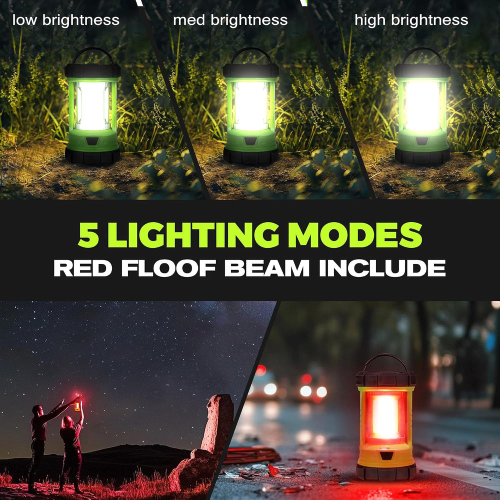 Camping Lantern, 3000LM LED Rechargeable Battery Operated Lantern, 5 Light Mo...