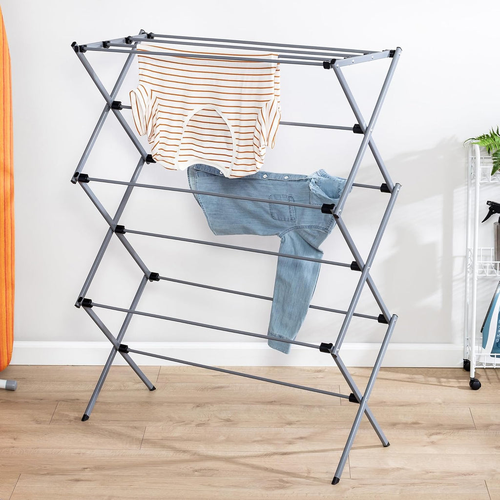 Honey-Can-Do Oversize Collapsible Metal Clothes Drying Rack, Grey