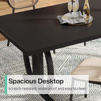 LITTLE TREE Modern Dining Table for 4-6 People, 63" Large Rectangular Kitchen Table with Geometric Legs, Unique Dinner Table Kitchen & Dining Room Furniture
