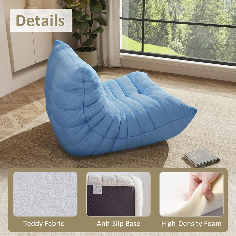 Bean Bag Chairs for Adults Floor Gaming Bean Bag Chair Memory Foam BeanBag Ch...