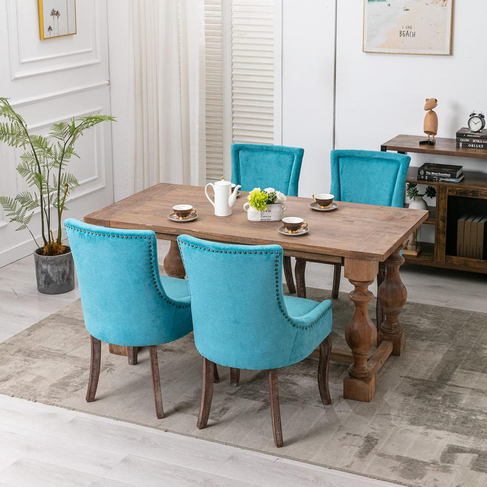 Ball & Cast Mid-Century Upholstered Dining Chairs Set of 2, Thickened Fab...
