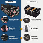 Deosk Car Trunk Organizer for SUV, Car Organizers and Storage with 6 Pocket, Car Accessories for Women/Men 50L Waterproof Polyester Trunk Organizer(Medium, Floral)