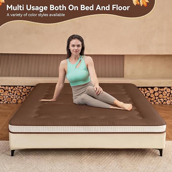 Dr.Futon Japanese Floor Futon Mattress Extra Thick Folding Roll Up Bed Topper...