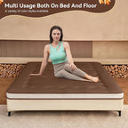 Dr.Futon Japanese Floor Futon Mattress Extra Thick Folding Roll Up Bed Topper Mat for Guest,Lounger and Tavel