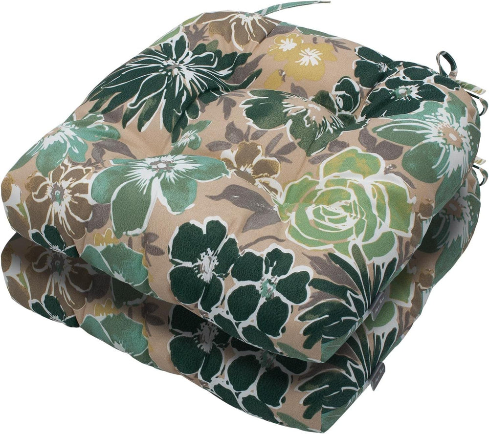 Magpie Fabrics 19"x19" Tufted Seat Cushion 2 Pack, U-Shaped Patio C...