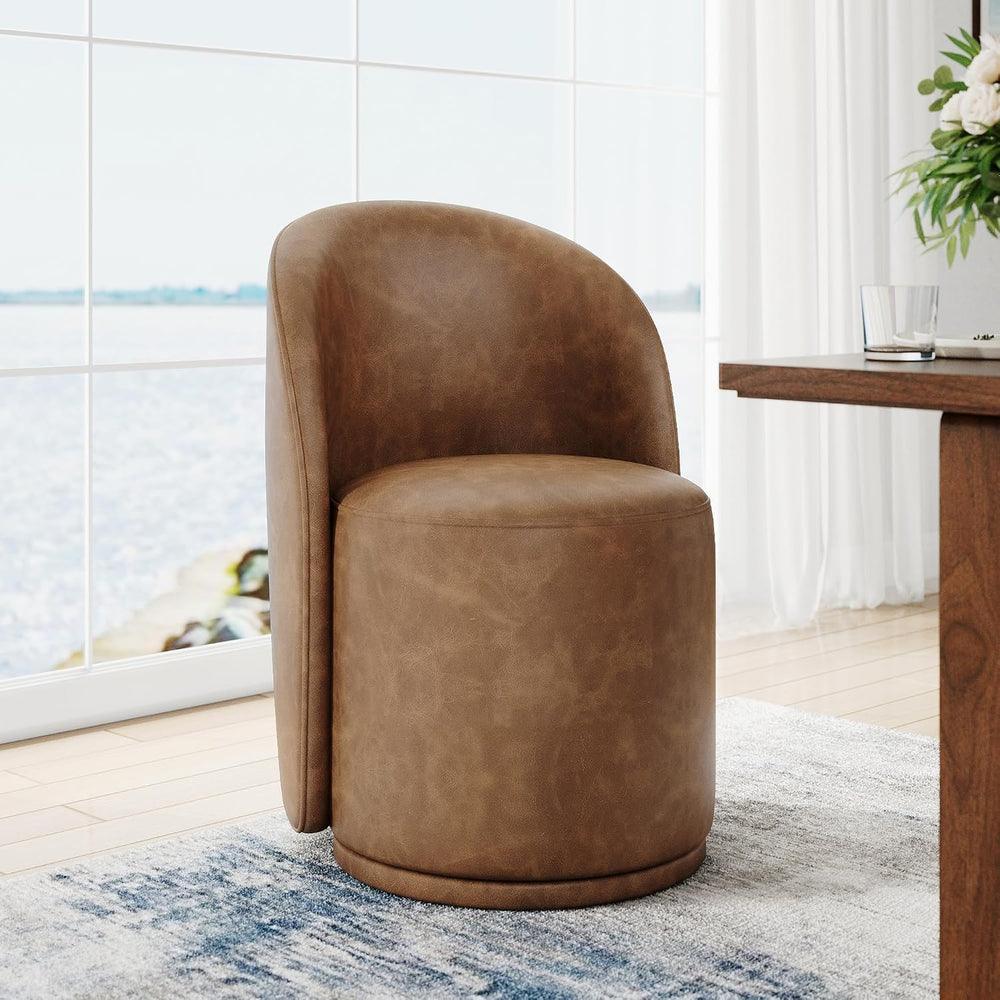 Swivel Barrel Dining Chairs, Upholstered Modern Accent Chair for Living Room,...