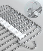 9 Layers Pants Hangers Space Saving, 2 Pack Multifunctional Pant Rack Stainless Steel Closet Organizer for Pants Jeans Leggings Trousers, Antiquewhite