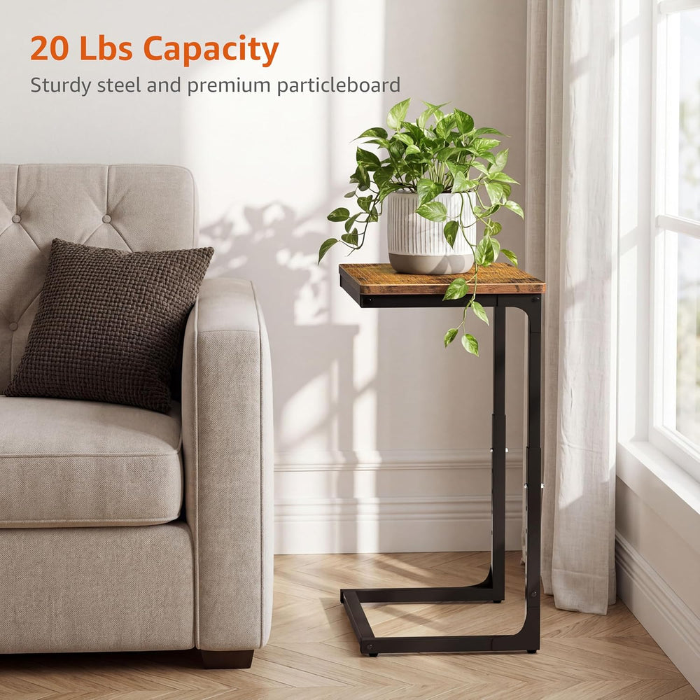 5-Level Adjustable C Side Table - End Table Living Room Bedroom Indoor Small ...