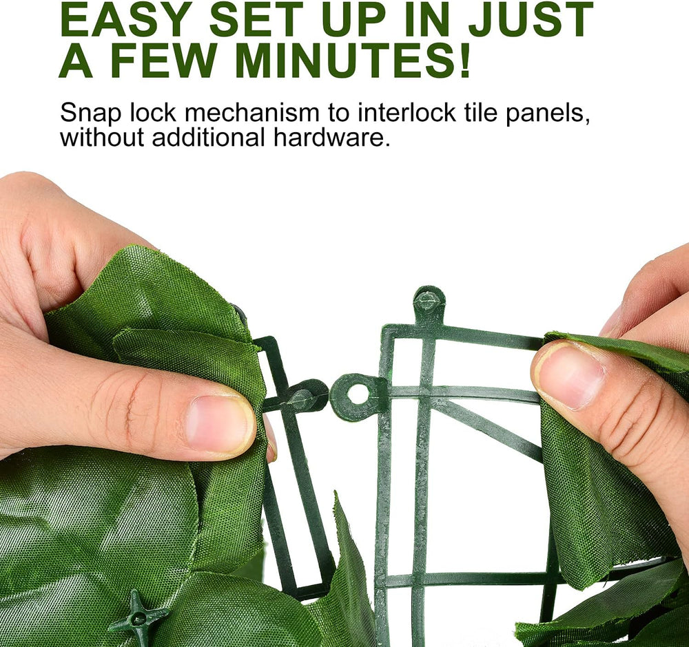 DearHouse Artificial Ivy Privacy Fence, 196.85x39.37inch Artificial Hedges Fe...