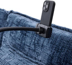 Ball & Cast Modular Sectional Sofa,L Shaped Couch with Movable Storage Ottoman,Chenille Upholstered Sofa W/USB Charging Port,Phone Holder and Side Pocket,for Living Room,Apartment,Navy,109"