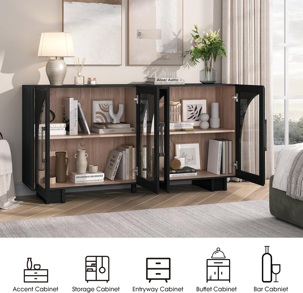 JOINICE Sideboard Buffet Cabinet with Storage,63” Modern Accent Console Cabin...