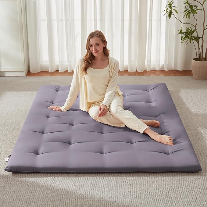 Japanese Floor Mattress, Futon Mattress Queen Size 60"x 80", 2.56&q...